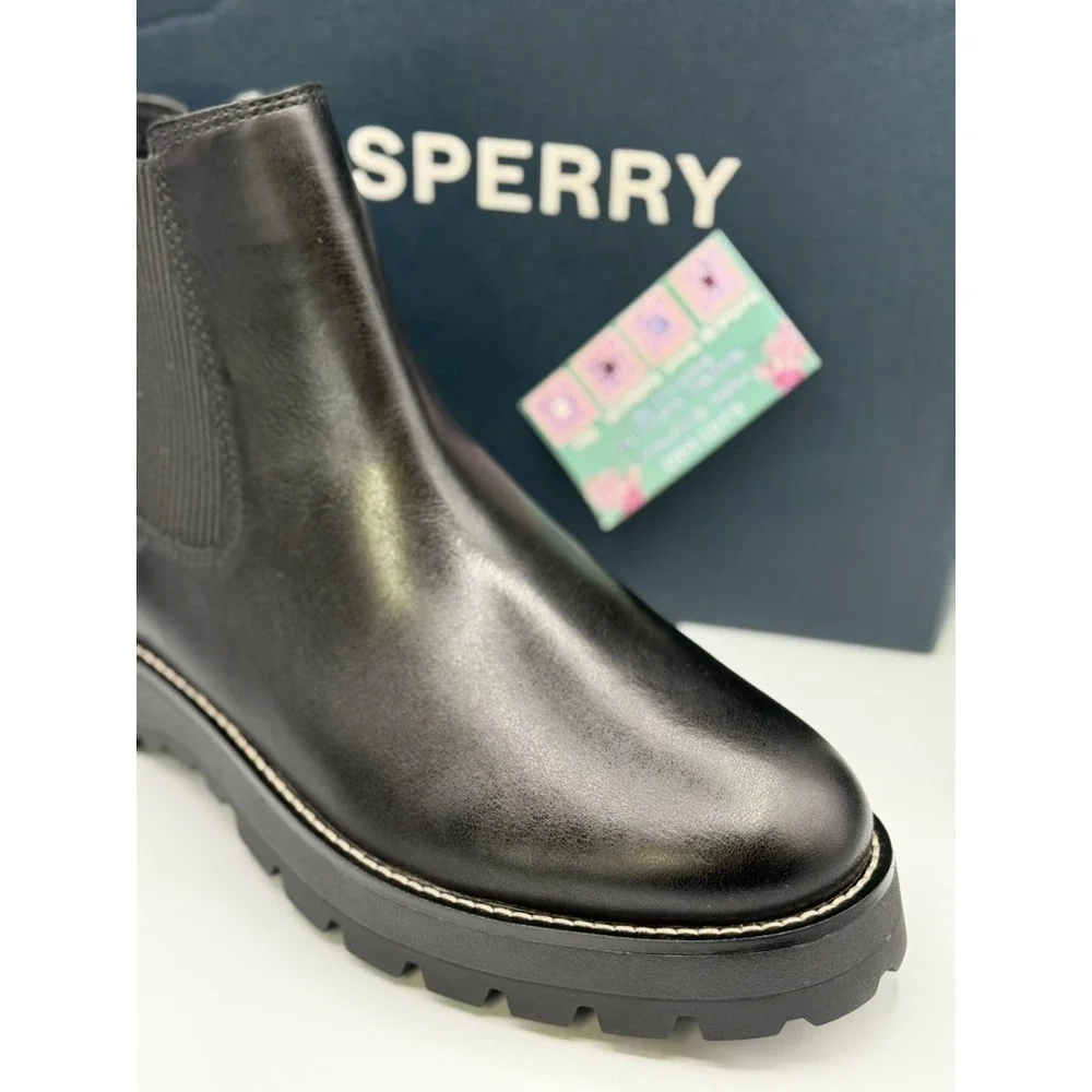 Sperry‎ MT-SIDER Chelsea Boot Men's 11 M Black Waterproof Leather NIB